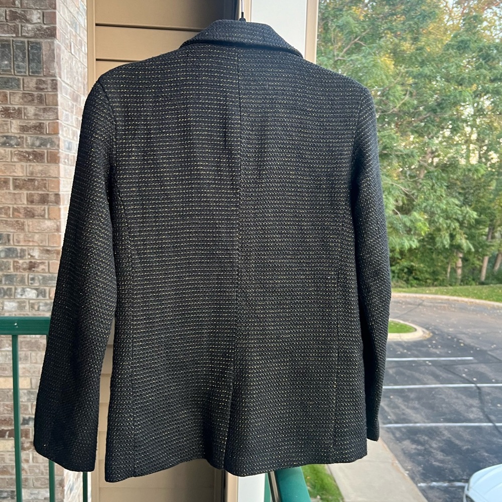 🆕 Bishop + Young Cavalli Black Blazer Jacket Gold Button Classic Career Size S - Picture 6 of 17